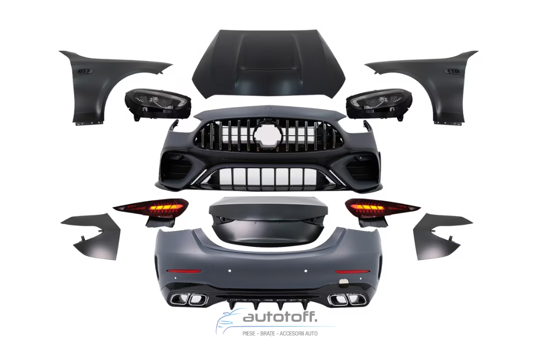 Pachet exterior compatibil cu Mercedes C-Class W205 (2018-2022) Conversie la W206 C63 Design