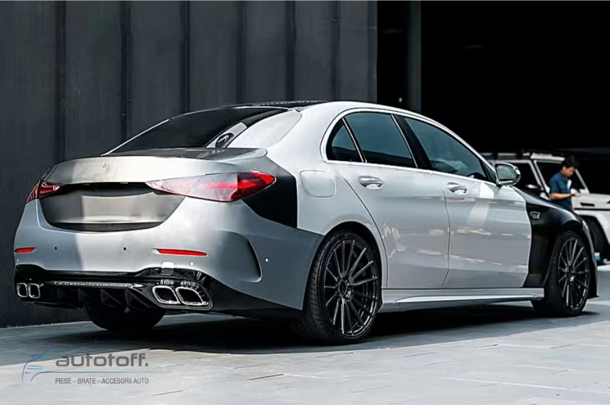 Pachet exterior compatibil cu Mercedes C-Class W205 (2018-2022) Conversie la W206 C63 Design