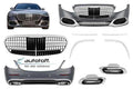 Pachet exterior compatibil Mercedes W213 (16-19) Conversie MBH W223