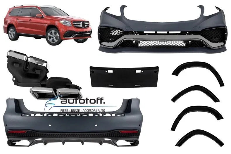 Pachet exterior compatibil Mercedes GLS X166 (2015+) model AMG 63