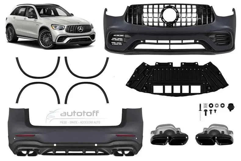 Pachet exterior compatibil cu Mercedes GLC Suv X253 (2020+) 63 AMG Black Design