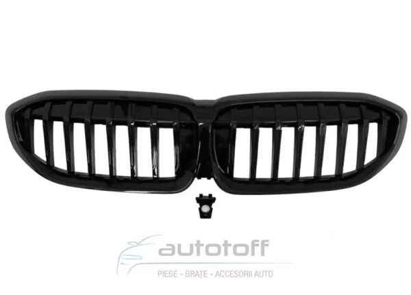 Pachet extensii exterior compatibil cu BMW Seria 3 G20 / G21 (2018+) M340i Design Negru Lucios