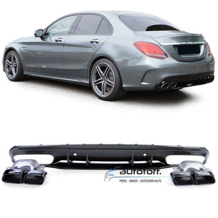 Difuzor bara spate Mercedes W205 C-Class C63 S (2018+) Carbon Look AMG