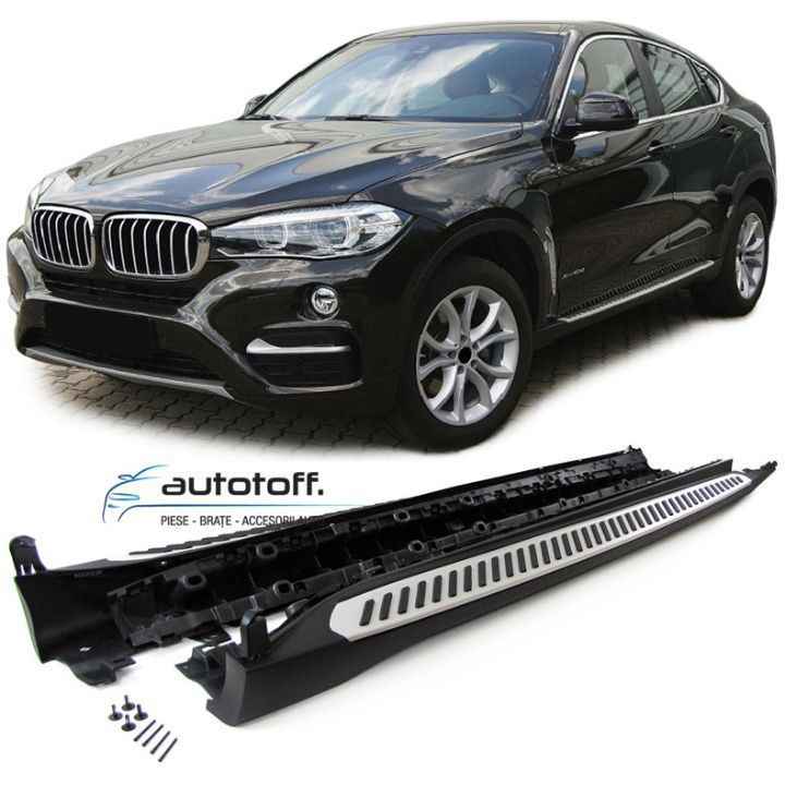 Praguri laterale BMW X6 F16 (2015+) - trepte aluminiu