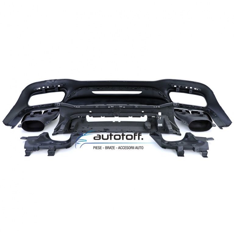 Difuzor W222 S-Class Facelift compatibil cu Mercedes (17-20) S63 Black Design