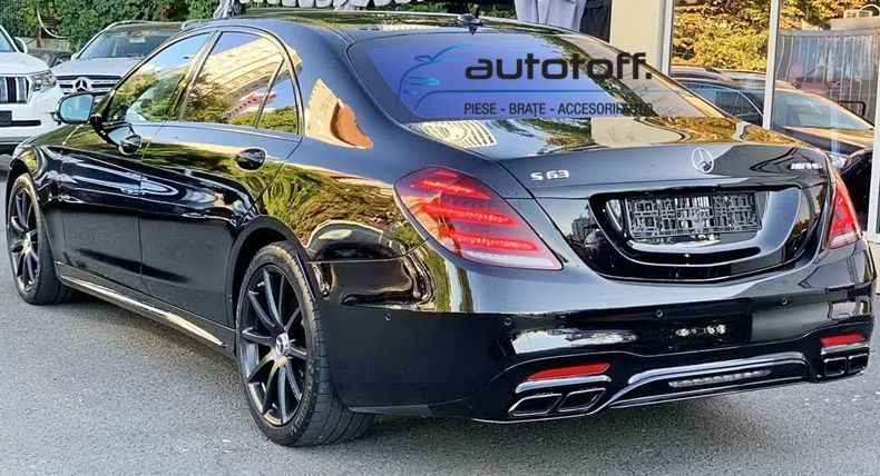 Difuzor W222 S-Class Facelift compatibil cu Mercedes (17-20) S63 Black Design