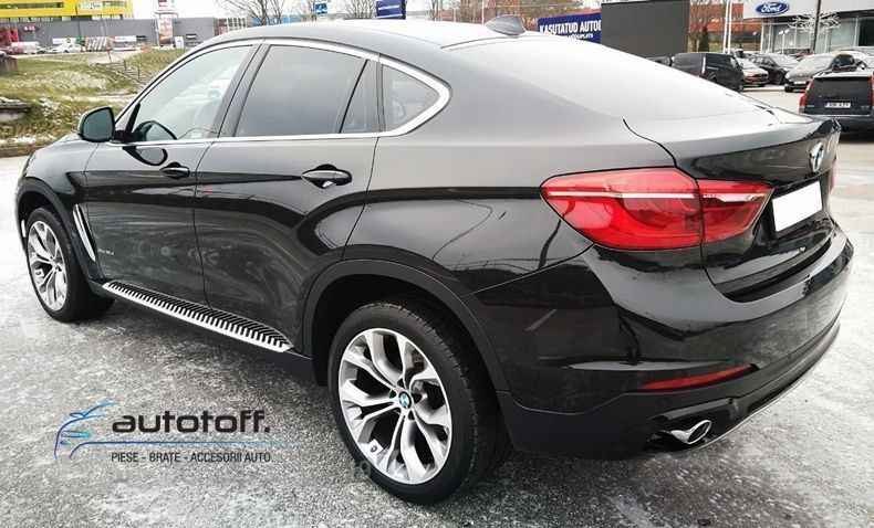 Praguri laterale BMW X6 F16 (2015+) - trepte aluminiu