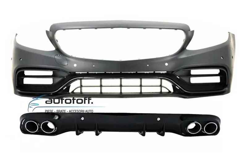 Bara fata si difuzor bara spate Mercedes C205 A205 C-Class (14-18) C63 Design