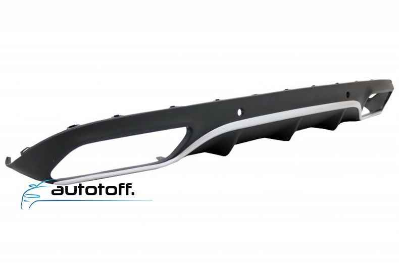 Difuzor bara spate compatibil cu Mercedes C205 Coupe A205 Cabrio C-Class (15-18) Chrome C63 AMG