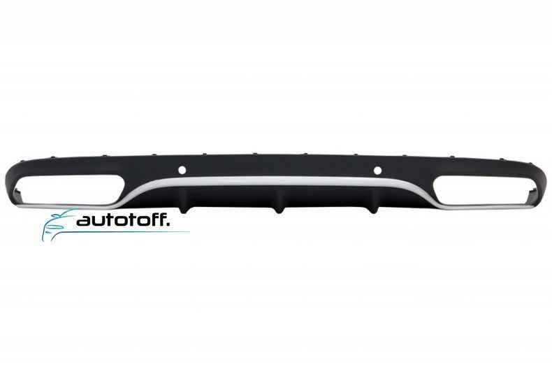 Difuzor bara spate compatibil cu Mercedes C205 Coupe A205 Cabrio C-Class (15-18) Chrome C63 AMG