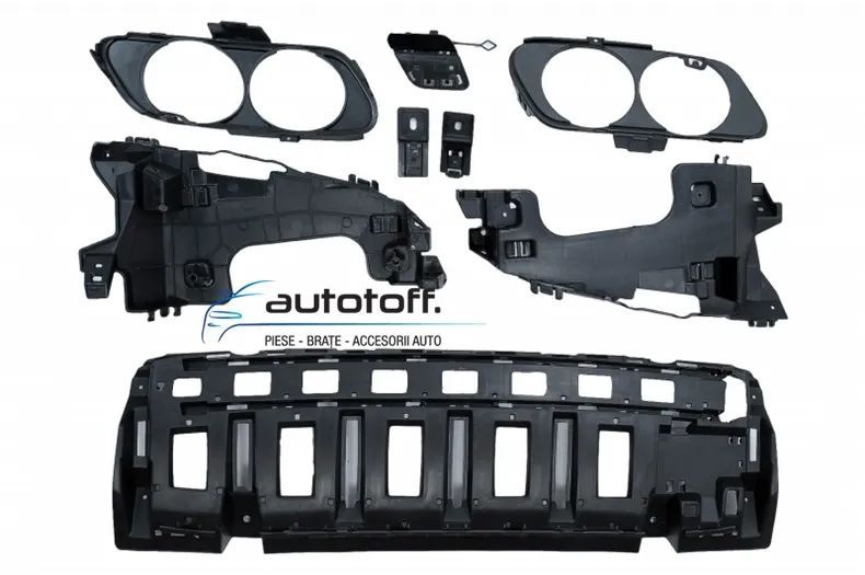 Difuzor bara spate E53 AMG Mercedes W213 E-Class (16-22) Negru lucios