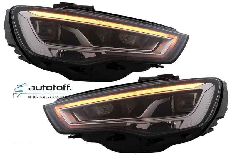 Faruri Full LED Audi A3 8V (13-16) HID/XENON cu Semnalizare Dinamica Secventiala