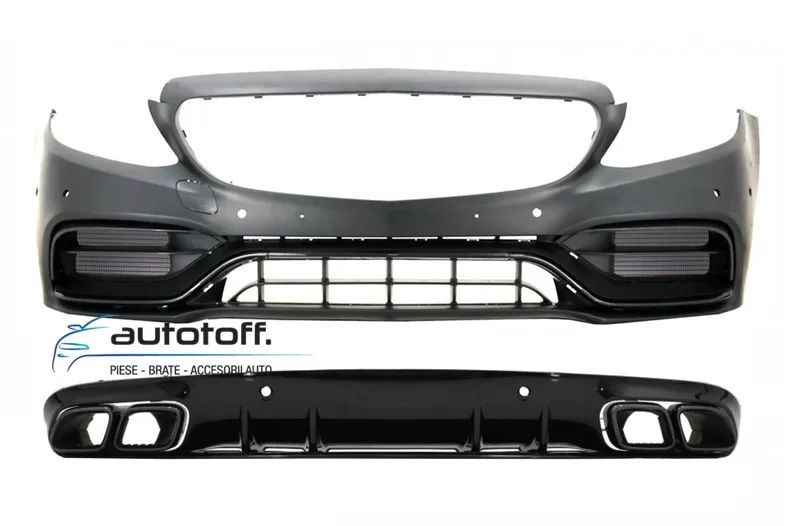 Bara fata si Difuzor bara spate Mercedes C-Class C205 A205 (14-19) C63 Design