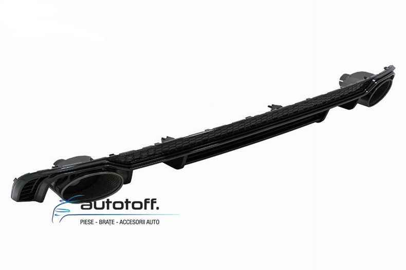 Difuzor bara spate compatibil Audi A4 B9 8W (15-19) Negru lucios