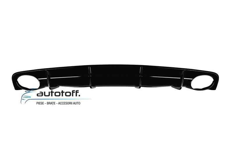 Difuzor bara spate compatibil Audi A6 4G C7 (14-18) Negru lucios