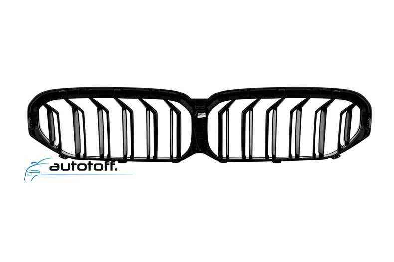 Grila dubla iluminata compatibila cu BMW G30 G31 Facelift (20-23) Negru lucios cu LED