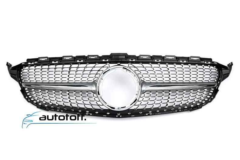 Grila Mercedes C-Class W205 S205 C205 A205 compatibila cu Facelift (18-20) fara camera Diamond