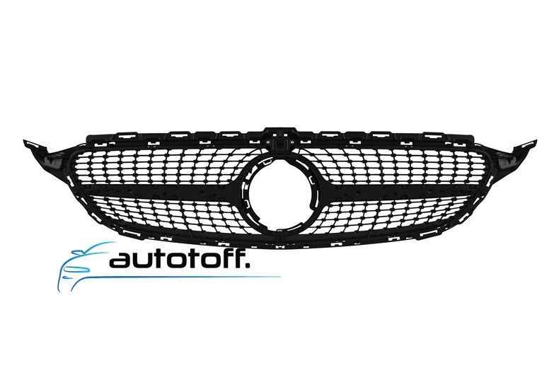 Grila Mercedes C-Class W205 S205 C205 A205 compatibila cu Facelift (18-20) model cu camera Diamond