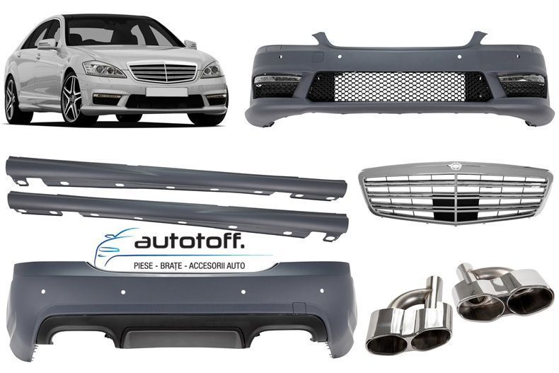 Pachet exterior compatibil Mercedes W221 S-Class (06-13) model S65 AMG