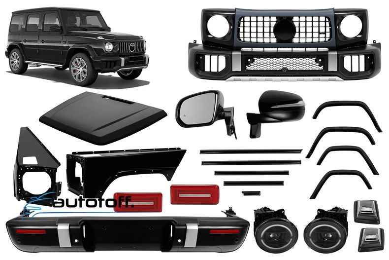Body kit compatibil cu Mercedes G-Class W463 (12-18) Conversie la G63 W465