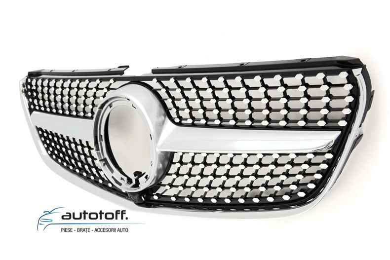 Grila compatibila cu Mercedes V-Class W447 (14-19) model Diamond