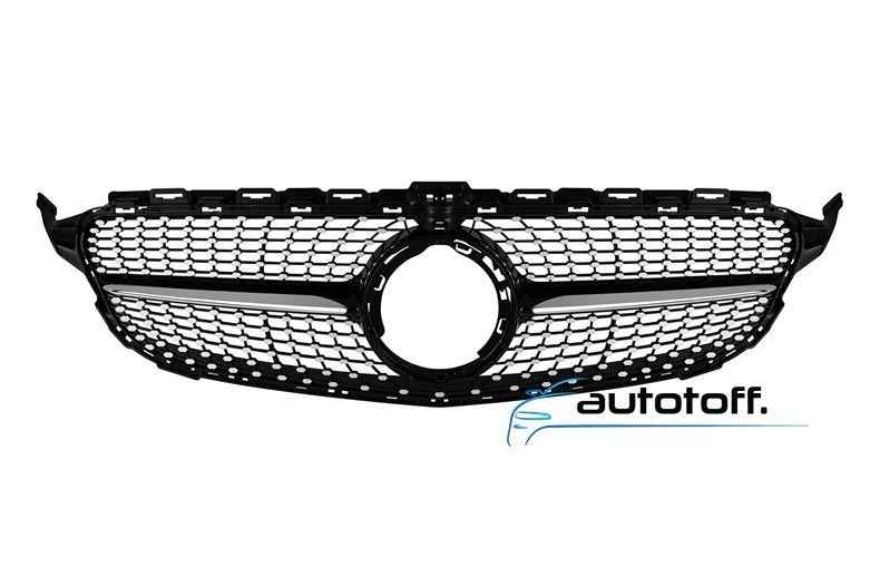Grila Mercedes C-Class W205 S205 C205 A205 compatibila cu Facelift (18-20) model cu camera Diamond