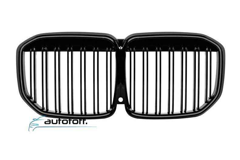 Grila dubla iluminata compatibila cu BMW X7 G07 (19-22) Negru lucios cu LED