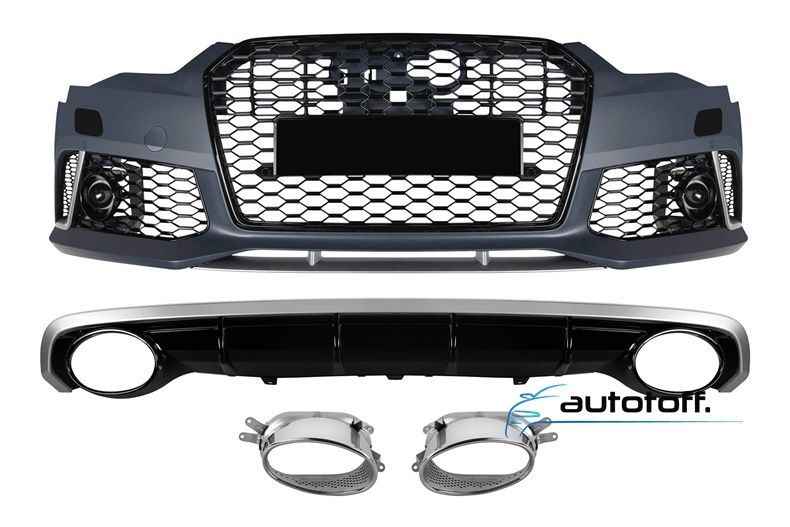 Pachet exterior compatibil Audi A6 C7 Facelift (15-18) model RS6