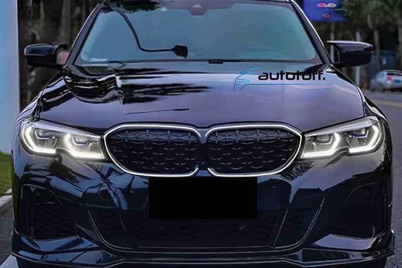 Grila iluminata compatibila cu BMW Seria 3 G20 G21 (19-22) Negru lucios cu LED