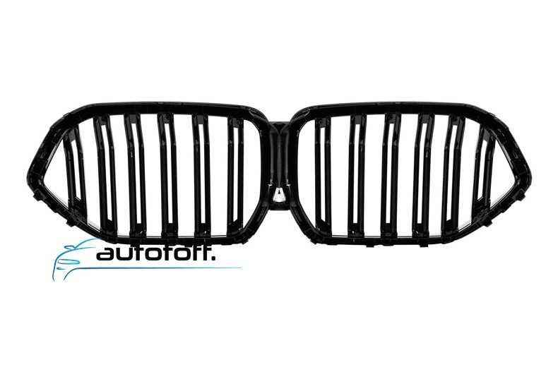 Grila dubla iluminata compatibila cu BMW X6 G06 (19-23) Negru lucios cu LED