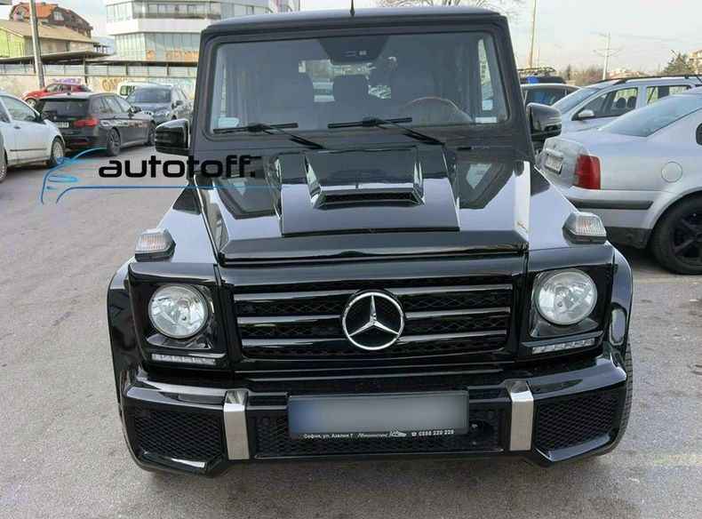 Ornament capota Mercedes W463 compatibila cu G-Class W463 (1989-2017) Negru lucios