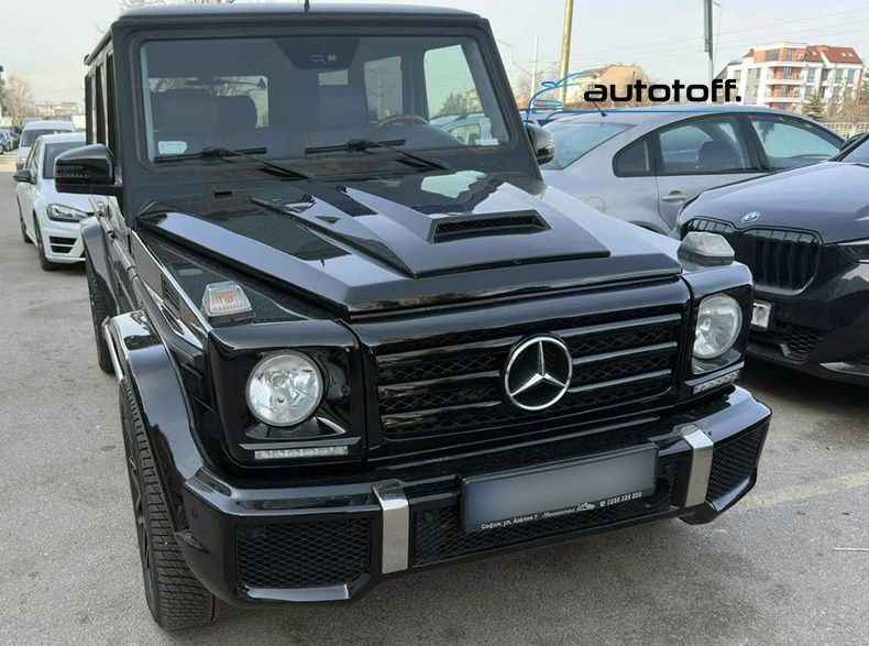 Ornament capota Mercedes W463 compatibila cu G-Class W463 (1989-2017) Negru lucios