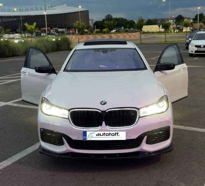 Grile duble iluminate compatibile cu BMW Seria 7 G11 G12 (15-20) Negru lucios cu LED