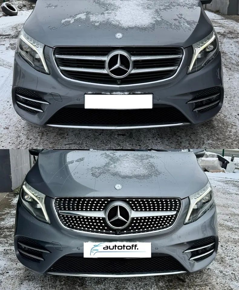 Grila compatibila cu Mercedes V-Class W447 (14-19) model Diamond