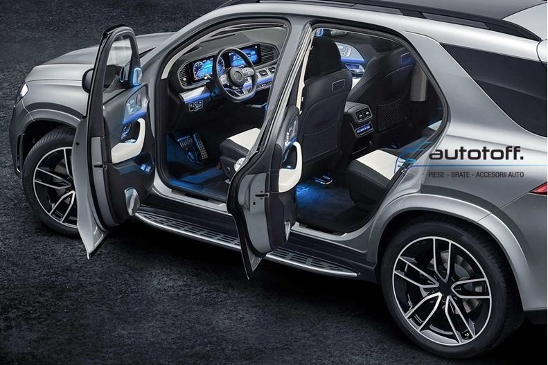 Praguri aluminiu Mercedes Benz GLE W167 (2019+) trepte laterale