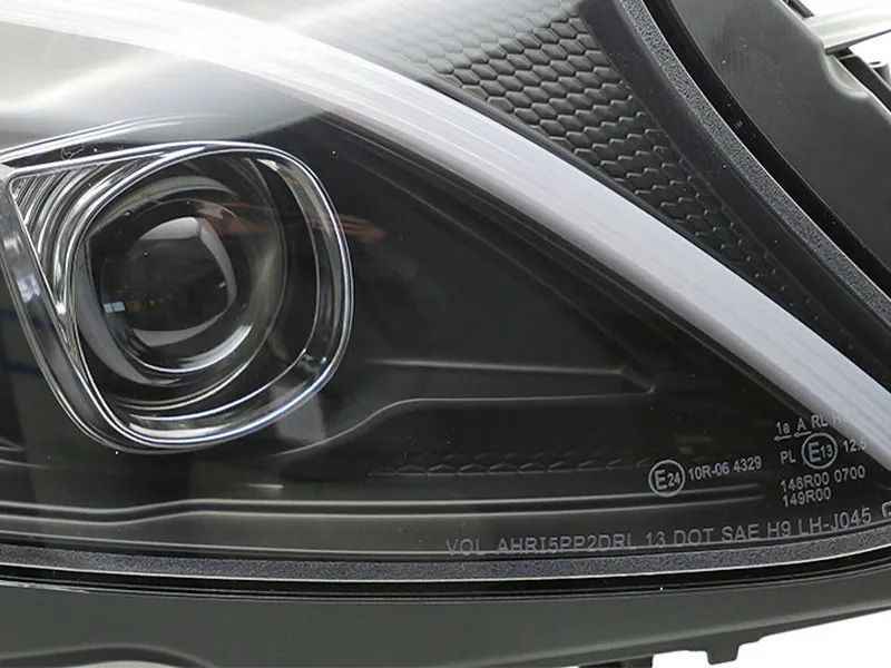 Faruri LED compatibile cu Mercedes C-Class W205 S205 A205 C205 (2014-2018) Negre Semneal Dinamic Se