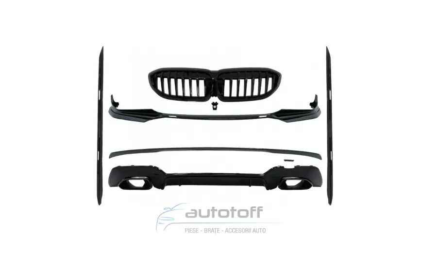 Pachet extensii exterior compatibil cu BMW Seria 3 G20 / G21 (2018+) M340i Design Negru Lucios