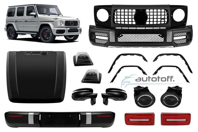 Body kit compatibil Mercedes G-Class W463 (08-17) Conversie la G63 W464 2018+