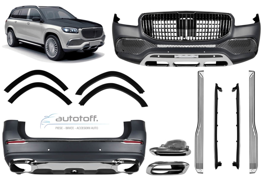 Pachet exterior + praguri electrice compatibil cu Mercedes GLS X167 (2020+) MBH Design