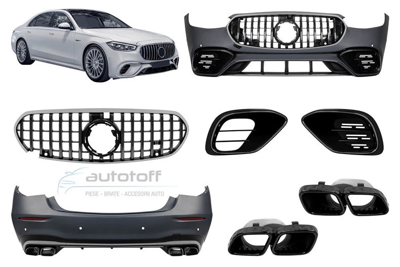Pachet Exterior compatibil cu Mercedes S-Class W223 (2020+) S63 Design